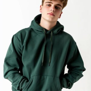 green hoodie